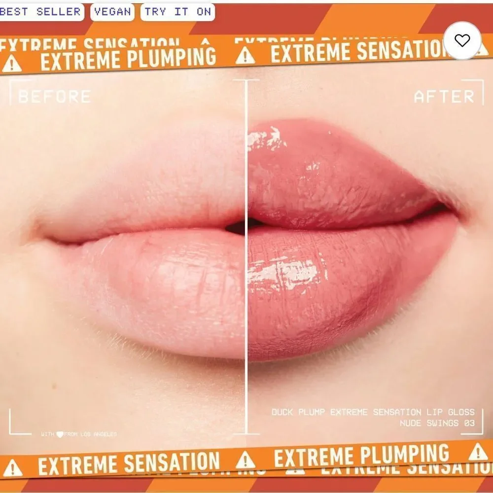 🦋 5/$25 NYX 03 NUDE SWINGS WARM NUDE DUCK PLUMP HIGH PIGMENT PLUMPING LIP GLOSS
